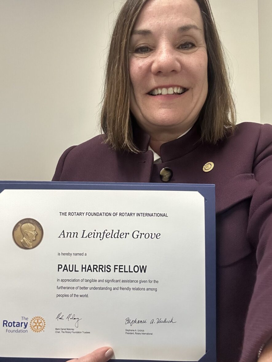 Ann receives Paul Harris Fellow