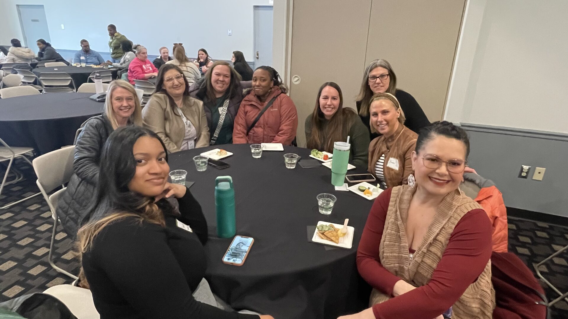 Group of employees at table