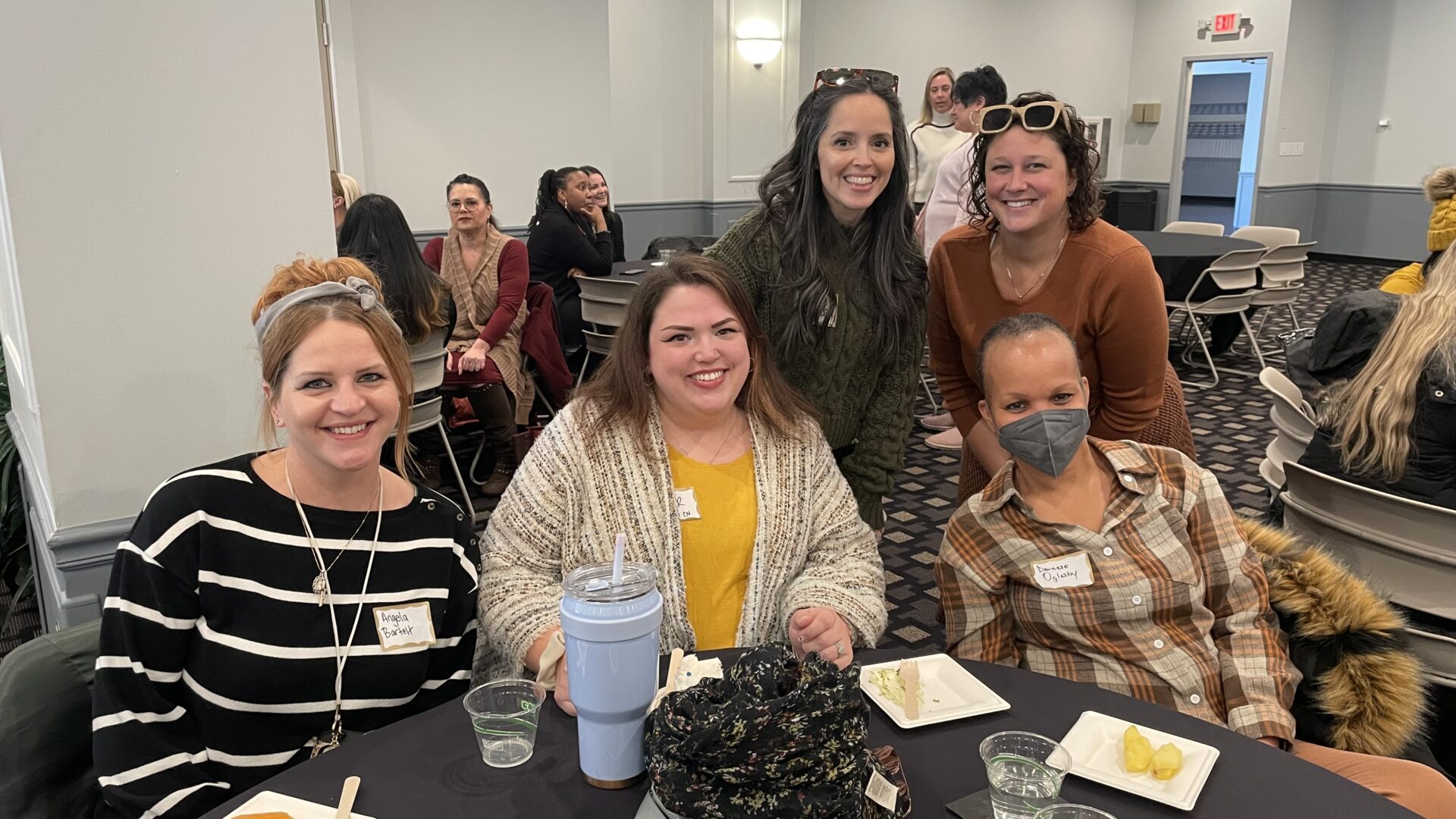 Group of employees at table