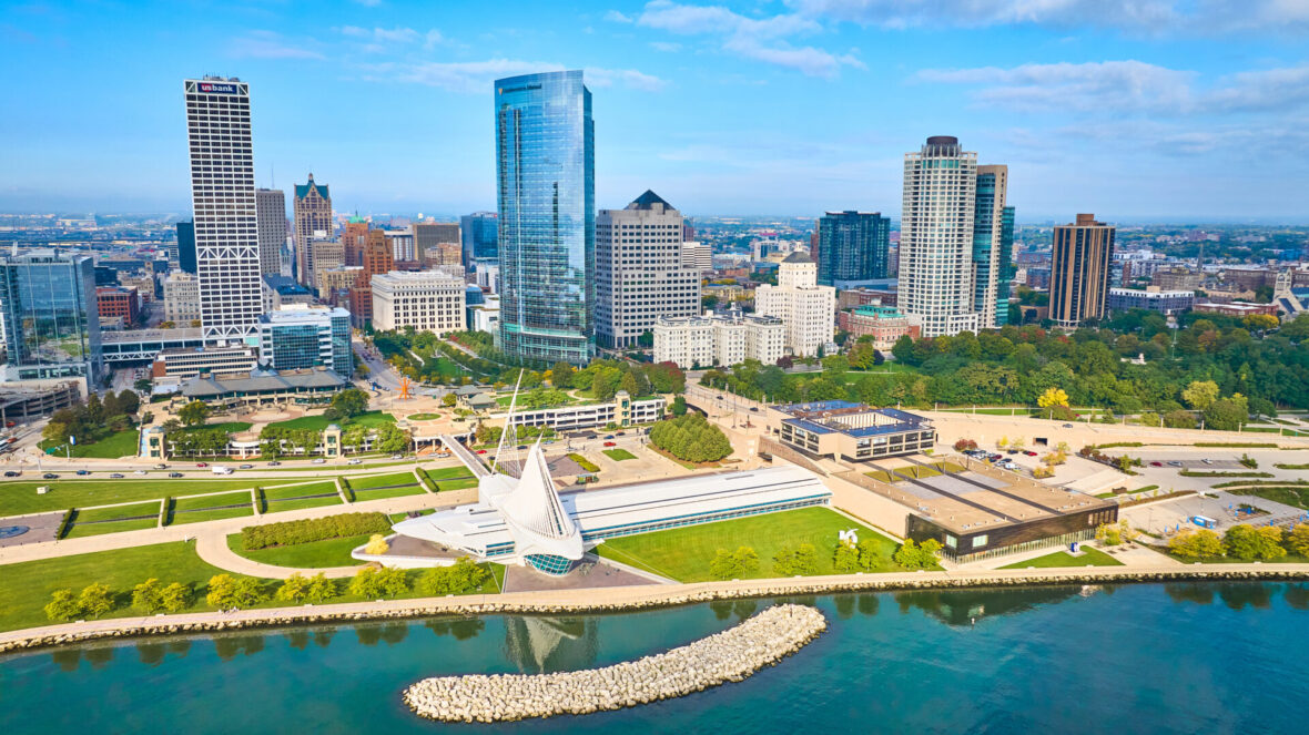 Aerial Milwaukee Skyline