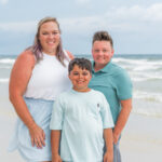 family photo on beach